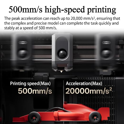 3PK 0.2/0.4/0.6MM CC2 Hardened Steel Ceramic Hotend for Centauri Carbon 2 | 350°C Heat-Resistant Print Head, Quick-Detachable Nozzles, 500 mm/s High Rapid with Heater Cartridge Heating Block for Elegoo