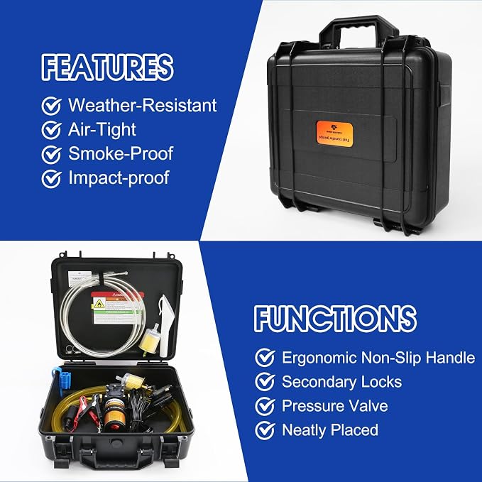12V 75W Electric Fuel Transfer Pump Set, Gasoline Transfer Pump Kit Moves Up to 110 Gallons of Gas or Diesel Per Hour, Electric Gas Pump for Vehicles, Boats, UTV, Tractors