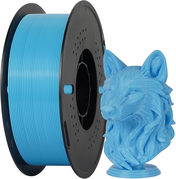 Kingroon PETG 3D Printer Filament, High Strength, Low Warping, Odorless, Dimensional Accuracy +/- 0.02 mm, 1kg Spool(2.2lbs), 1.75 mm, Sky Blue