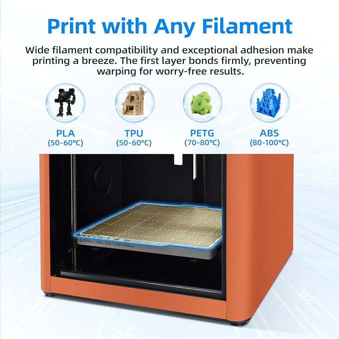 BIQU PyroGrip Double Side Textured PEI Build Plate for Bambu-Lab P1P P1S P2S X2D X1C X1E A1 3D Printers 257x257mm PEI Spring Steel Flexible Sheet Print Bed Removable Surface Platform