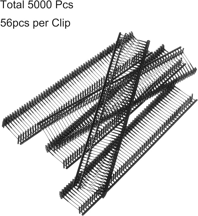 uxcell 5000pcs Standard Tagging Gun Fasteners 12mm Tagging Barbs Pins PP Plastic Tag for Price Tagging Gun, Clothing Tags Gun Attachments for Clothes Bag Fabric, Black