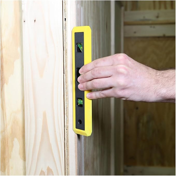 Torpedo Level 9-Inch, Small Level Made in USA, For Flat and Curved Surfaces