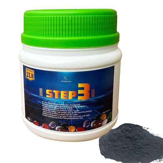 2 lb Tumbler Media Grit,PRE-Polish 500 Silicon Carbide Grit, Step 3 for Tumbling Stones,Rock Polishing Grit Media, Works with Any Rock Tumbler (STEP3-2LB)