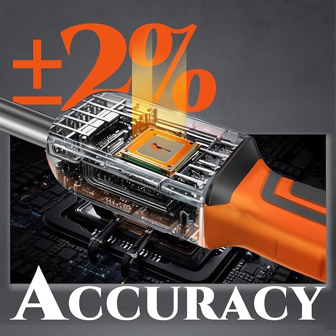 SUZUME 1/4 Torque Wrench Digital (1.1-22.2 Ft.Lb/ 1.5-30 N.m) Data Storage Digital Torque Wrench 1/4 Drive with Buzzer and LED Flash ±2% High Accuracy Digital Torque Wrenches for Bicycle