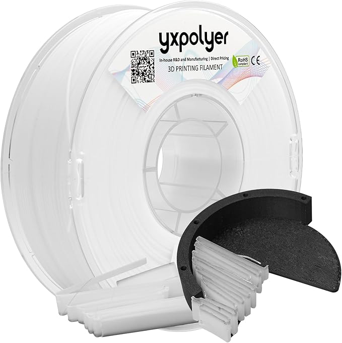 YXPOLYER Breakaway Support Filament 1kg 1.75mm with Upgraded PC Reusable AMS-Compatible Spool, Solvent-Free Support Material for PETG, Nylon, PA-CF, PPS, PC-CF, and More Engineering-Grade Filament