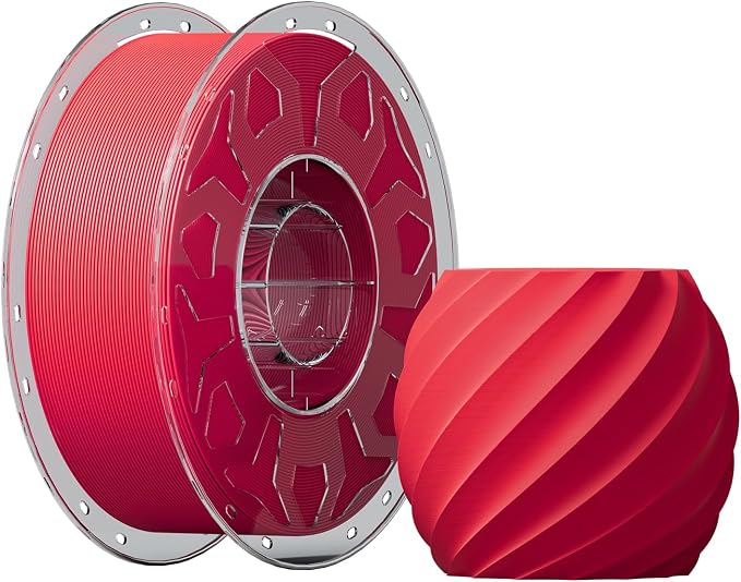 Creality PLA Filament 1.75mm Red, 3D Printer Filament 1kg (2.2lbs) Spool, High Toughness & Warp-Free, Dimensional Precision ±0.03mm, Printing Filament for All FDM 3D Printers
