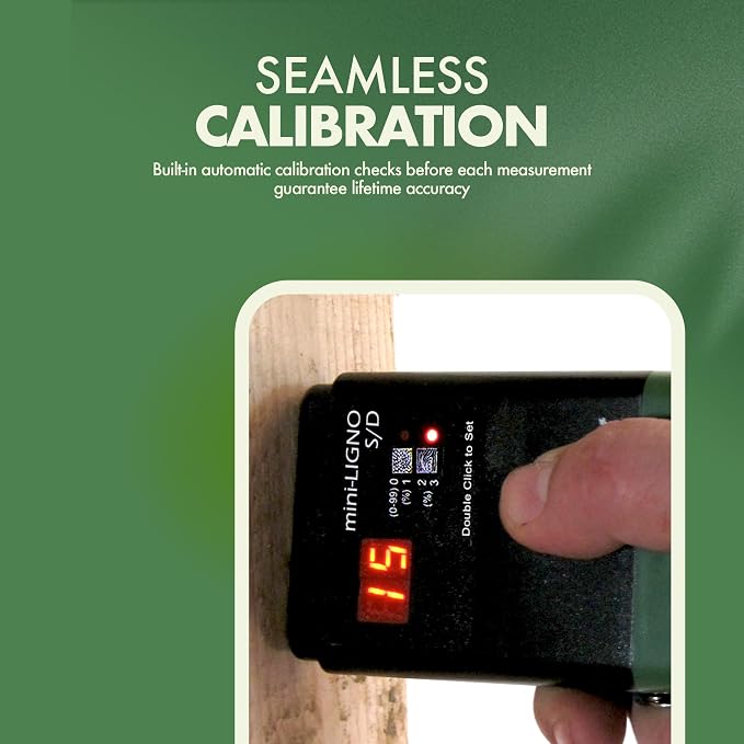 Lignomat Mini-Ligno S/D - Pin Moisture Meter & Tester for Construction, Maintenance, Flooring, Water Damage - Humidity Detection & Moisture Meter for Wood, Wall, Drywall & Firewood
