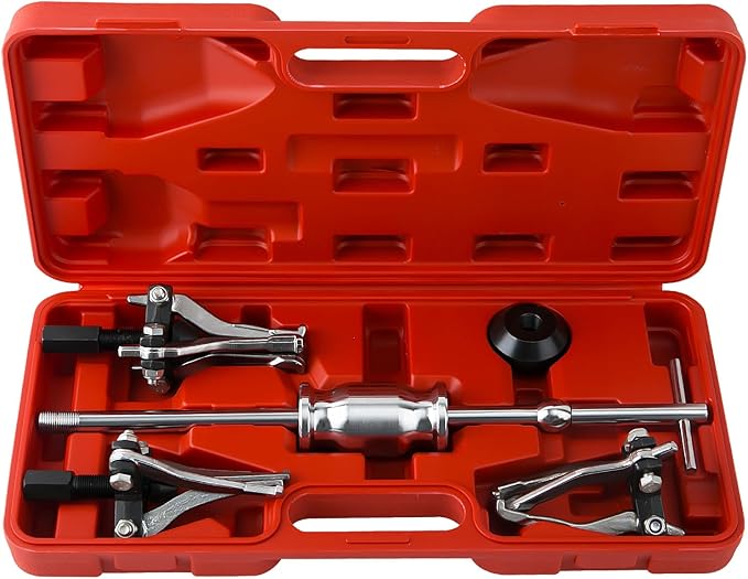 maXpeedingrods 3 Jaw Gear Bearing Slide Hammer Puller Set, 5PCS Universal Internal & External Gear Pulley Puller Set for Pulling Out Gear Bearings