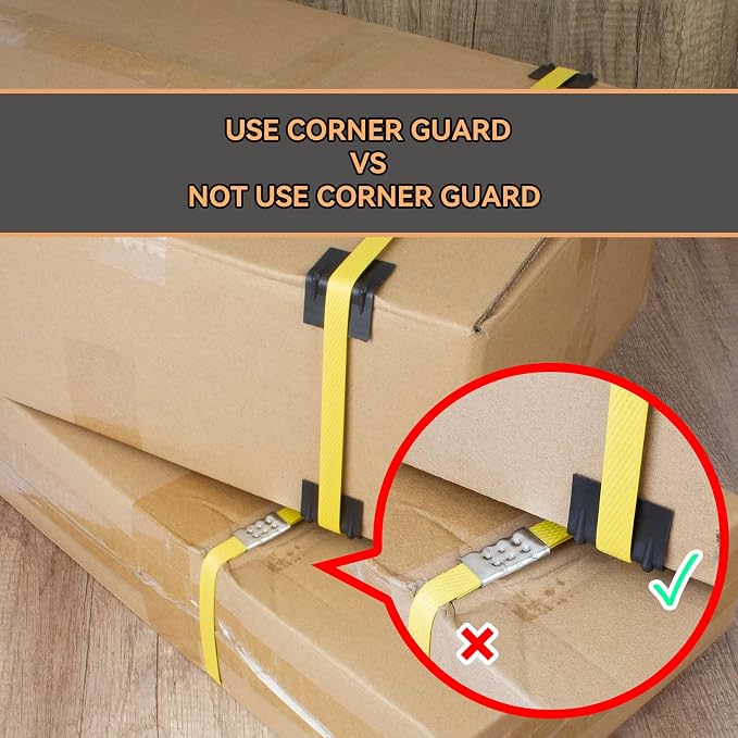 Pallet PP Plastic Strapping Kit, Packaging Banding Tensioning Tool, Heavy Duty Poly Tensioner & Cutter Manual Tools, Free 100pcs Corner Protector, 100 Seals