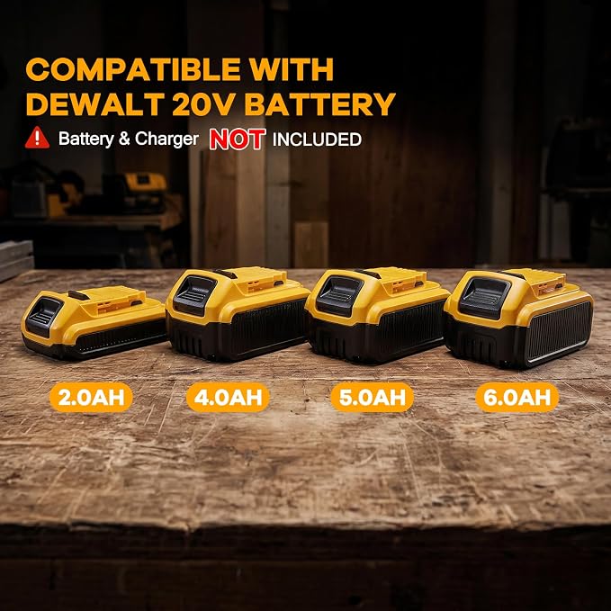 1/2" Impact Wrench, Compatible with DeWalt 20V Battery, 1500N.m(1106Ft-Lbs) High Torque Brushless Impact Gun with 3-Speed, 4 Sockets for Car/Truck (Bare Tool & NO Battery)