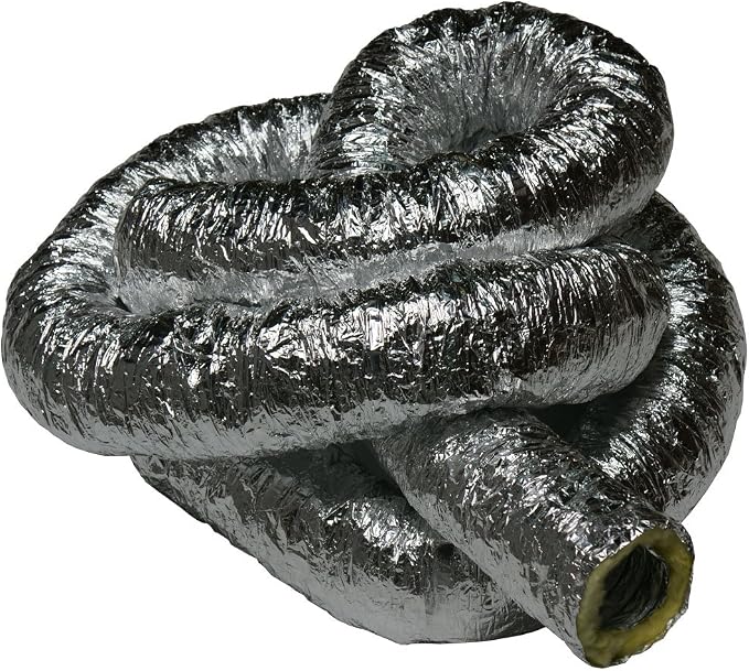Rubber-Cal "HVAC Insulated-Flex" Ducting Ventilation Duct Hose, 6-Inch by 25-Feet