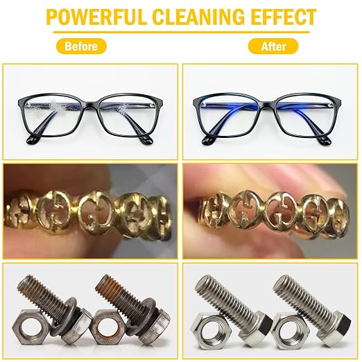 6L Ultrasonic Cleaner Professional Power-Adjustable Knob Jewelry Cleaning Machine with Heater Timer for Carburetor, Jewelry, Glasses, Dentures, Circuit Boards, Automotive Parts