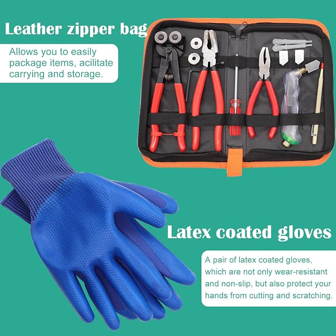 weideer Glass Cutters Tools,Glass Cutter, Mosaic Wheeled Glass Tile Nippers,Running Pliers Breaker Grozer Pliers,Stained Glass Cutting Tool Kit with Replacement Cutting Wheel Gloves Leather Bag