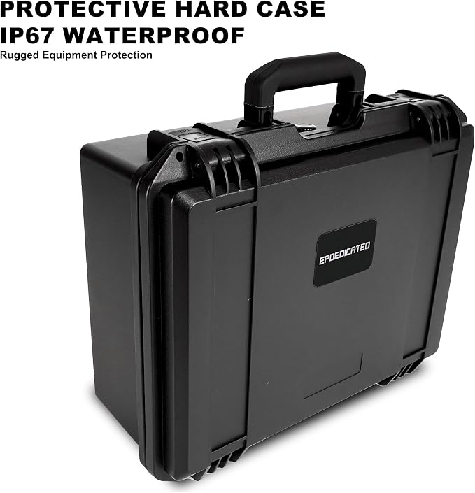 IP67 Waterproof Camera Hard Case with Custom Foam, 16", Black | Built for Photographers, Drone Pilots and Creators; Fits Cameras, Lenses, Drones, Audio Gear and Electronics for Field Use