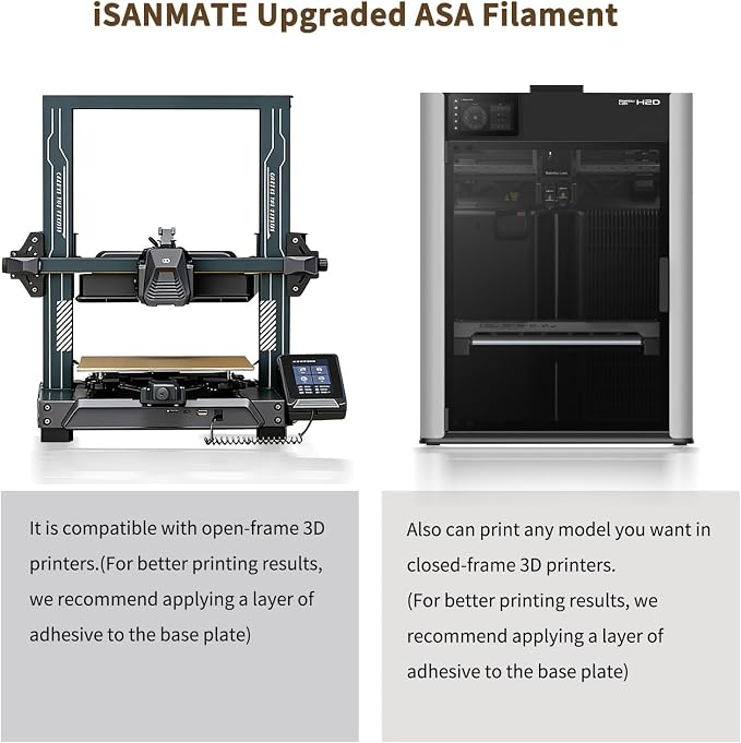 iSANMATE 3D Printer Filament ASA Turquoise Blue, UV & Weather Resistant ASA Filament Perfect for Outdoor Functional Parts, for Bambu Lab 3D Printers,AMS,AMSLite, 1kg Spool (2.2lbs)