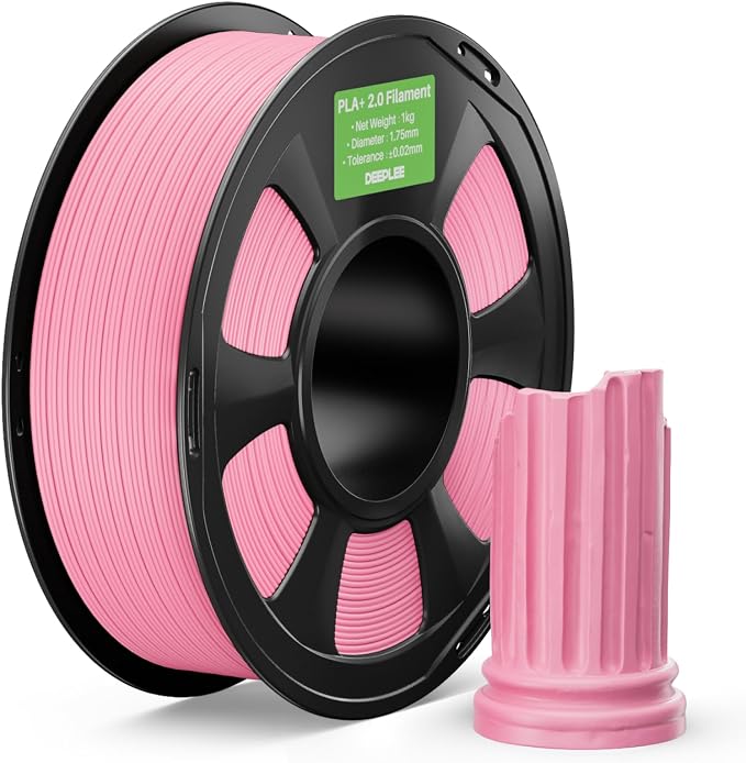 PLA+ 2.0 Filament 1.75mm, Stronger Toughness 3D Printer Filament, Pink 1KG, Upgrade PLA Plus 3D Printer Filament, High Speed PLA+ Filament for Most FDM 3D Drucker