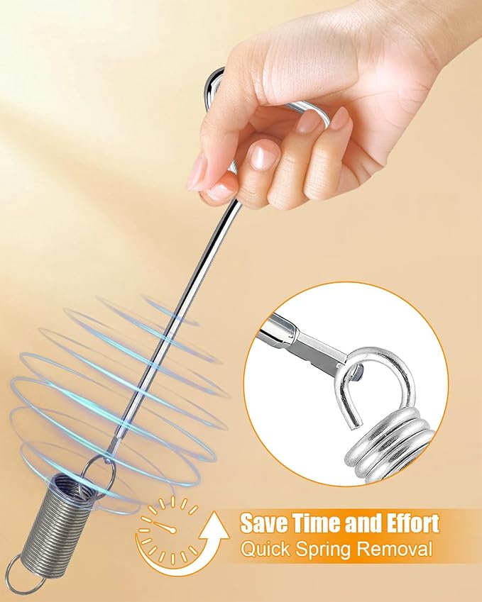 13 Inch Spring Removal Tool Set for Snowmobiles Dirt Bikes and Motorcycles, Spring Puller Push and Twist with Full Loop Handle