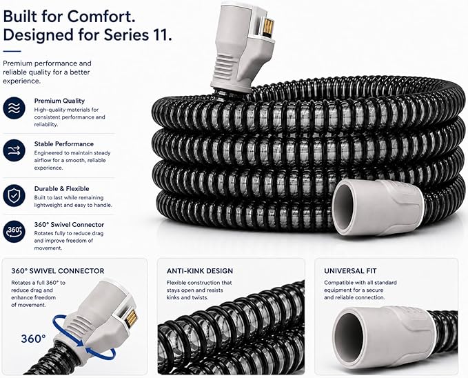 Improved Climate Line Air Tube for Air Sense 11 Series | 6ft Slim Hose, Rainout-Free