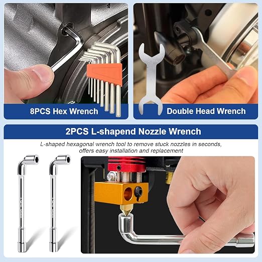 304PCS 3D Printing Accessory Tools with Tool Box for 3D Printer Modeler Basic Tools,Multi-spec Nozzle Cleaning Remove Kit & mini Electric Grinder for Remove/Trim and Finish 3D Print