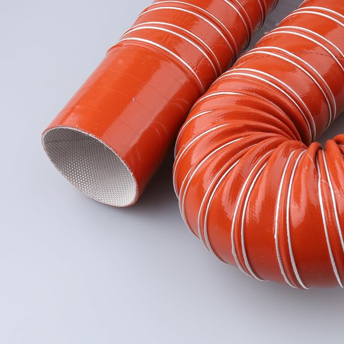 AC PERFORMANCE 2" ID Silicone Flexible Brake Cooling Air Ducting Induction Intake Pipe Hose with Cuff, Length 3 Meter (10 Feet)