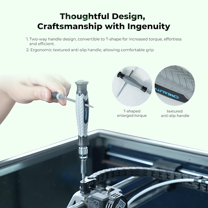 Creality 3D Printer Tool Kit, 74Pcs 3D Printing Tool Wrap Kit Assembly/Removal/Filament Cutting Set 3D Printer Accessories for All FDM Printers Cleaning Finishing Printing