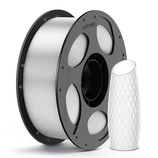 ANYCUBIC PLA 3D Printer Filament, 3D Printing PLA Filament 1.75mm Dimensional Accuracy +/- 0.02mm, 1KG Reusable Spool (2.2 lbs), Clear