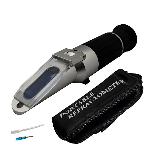 58–90% Brix Handheld Analog Refractometer, Durable All Metal Ultra High Range Brix Meter for Honey, Candy Syrups, Concentrates and Sugar Production Measurement