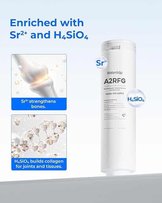Waterdrop A2RFG Filter, Replacement for A2G RO System, 12-Month Lifetime | Mineral Filter, Enhanced Filtration, Long Filter Lifespan, Easy and Quick Filter Replacement