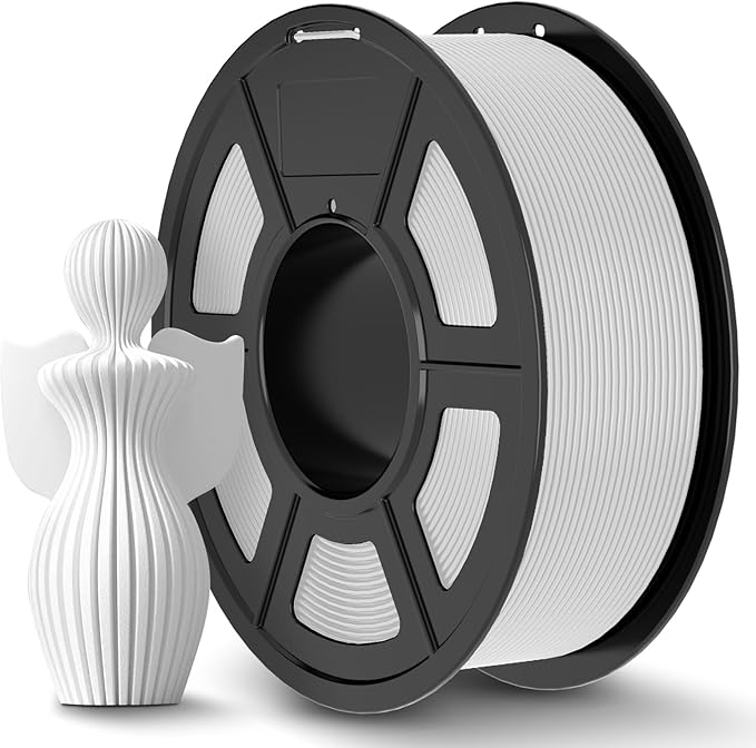 JAYO PLA+ Filament 1.75mm White 1.1KG, PLA Plus 3D Printer Filament | Tougher and Stronger, Neatly Wound , Vacuum Sealed, Dimensional Accuracy +/- 0.02 mm, Fit Most FDM 3D Printers
