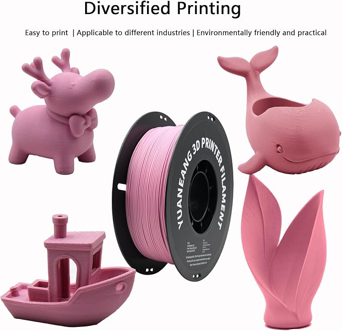 Matte PLA Filament, 1.75mm, 3D Printer Filament, 1kg, Dimensional Accuracy +/- 0.02mm, Cherry Blossom Pink