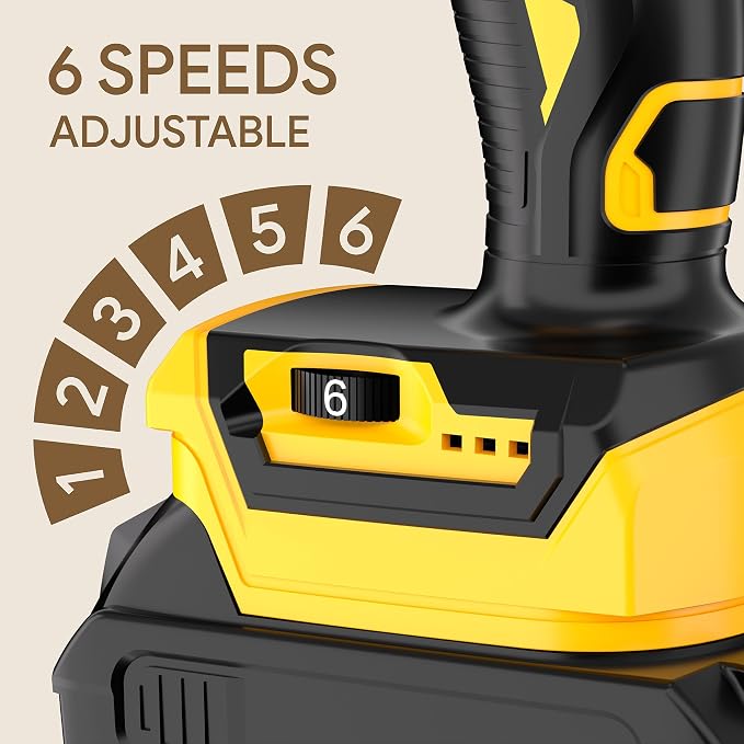 Cordless Caulking Gun Compatible With DeWalt 20V Max Battery(NO Battery) Electric Caulking Gun 10 Oz with Anti-Drip,Auto Retract,LED Light,6 Speed for Filling, Sealing, Repair