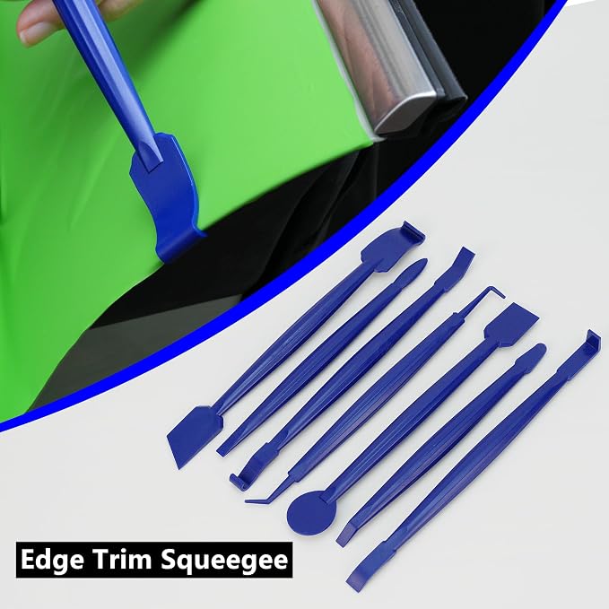 Umaki Window Tint Application Kit, Car Film Tools, Vinyl Wrap Tools with Heat Gun, 4inch Squeegee, Retractable Knife & 10 Blades, 300ml Spray Bottle, Window Squeegee, Edge Trimming Squeegee Kit