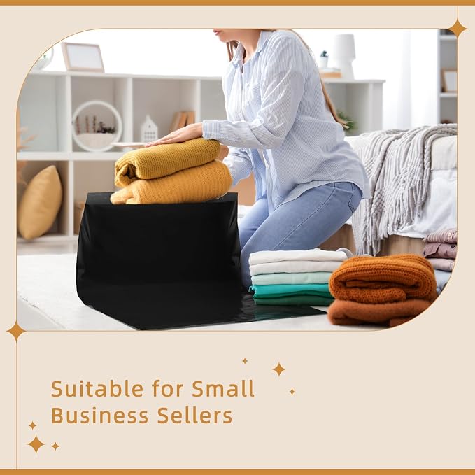 Fuxury Extra Large Poly Mailers 24x36" 25 Pc, XXL Jumbo Shipping Bags,Black | 2.5 Mil Thick,Opaque Mailers Poly Bags,Self Seal Mailing Envelopes Large For Oversized Clothing Business,Boutique & Online