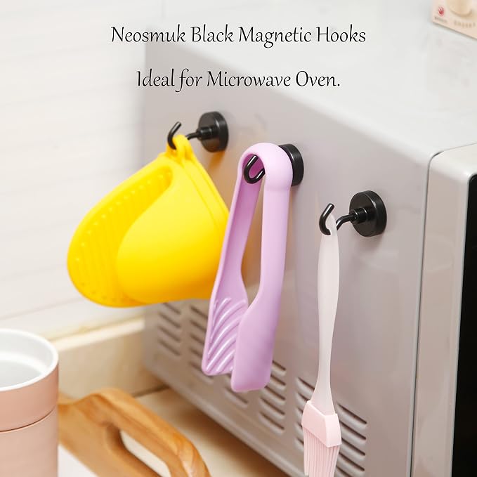 Neosmuk Magnetic Hooks, Cruise Ship Essentials, 26#,Black