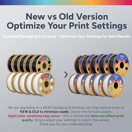 OVERTURE 10KG Bundle High Speed PLA Filament 1.75mm, Neatly Wound 3D Printer Filament 10 Pack 1kg Spool (2.2lbs) Rapid PLA, Fit Most FDM 3D Printers (Black*5 & White*5)