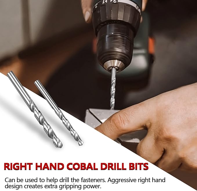26-Piece Screw & Drill Bit Set, Multi-Spline & Bolt Extractors, Spiral Extractor for Broken Studs & Fittings