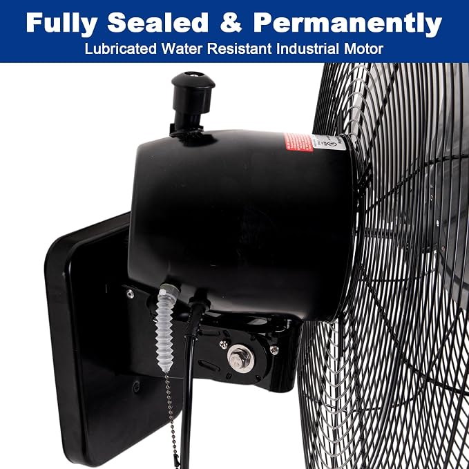 BILT HARD 20 in. Wall Mounted Outdoor Fan with 4750 CFM, 3-Speed Heavy Duty Industrial Outdoor Weatherproof Fan for Commercial, Garage, Patio and Gazebo