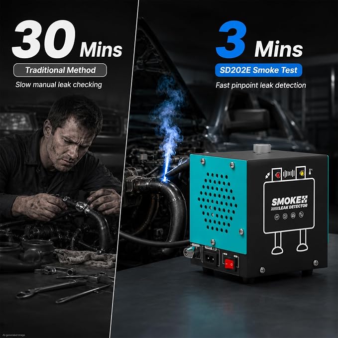 Smoke Machine Automotive EVAP-Leak - SD202E Sky Blue 12V DC Vacuum/Evap Diagnostic Tool for Repair Workshop