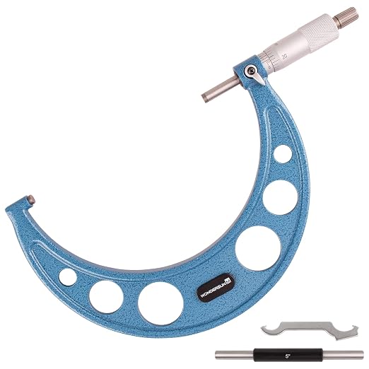 Outside Micrometer 5-6" Measuring Range,0.0001" Graduation for Machinists,Professional Precision Tool for Accurate Measurements