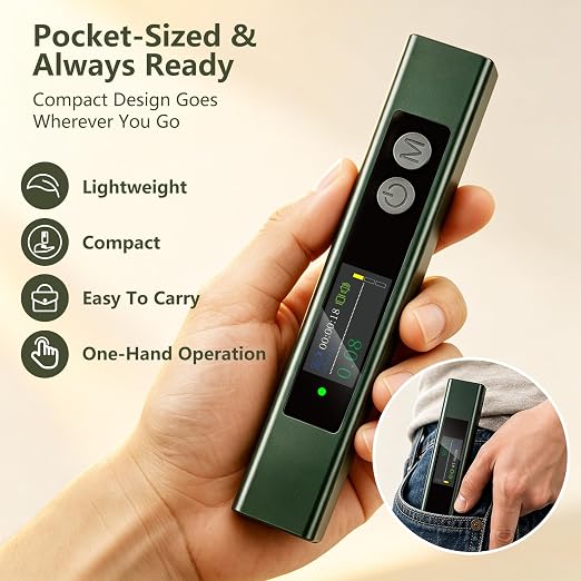 Professional Radiation Detector Geiger Counter Portable GM Tube X-Ray Gamma Beta Radiation Meter Real-Time Dosimeter with Vibration & Sound Alarm USB-C Rechargeable for Home Industrial Emergency Use