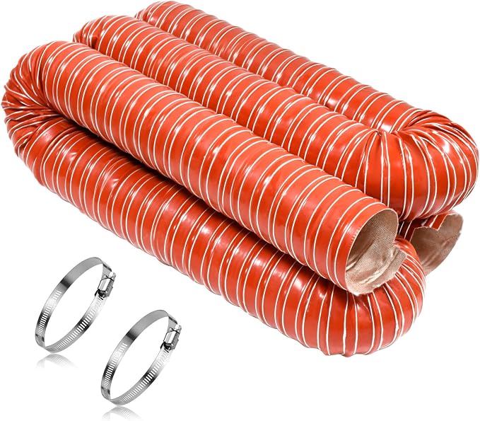 NOWBALL 1.5in Automotive Air Duct Hose, Length 4 Meter-13.3ft, 1.5" Silicone Flexible Cooling Ducting, 38mm High Heat Brake Exhaust Hose for Car, Garage, Dryer Air System