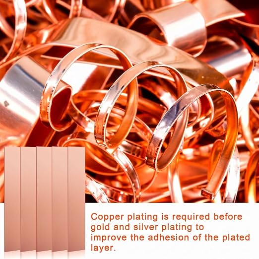 Yaocom 10 Pack Pure Copper Anode Sheet (99.995% Pure) for Plating and Electroplating, Copper Electrode Strip 0.04'' x 0.8'' x 4'' / 1mm × 20mm × 100mm