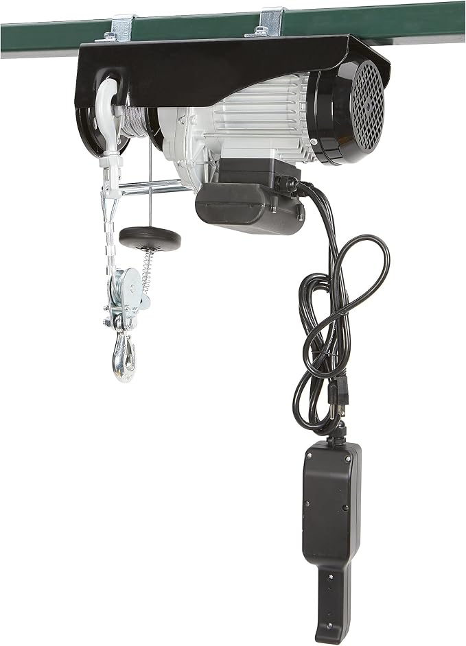 Strongway Electric Cable Hoist - 550-Lb. Single-Line Capacity/1100-Lb. Double-Line Capacity, 38ft./19ft. Lift