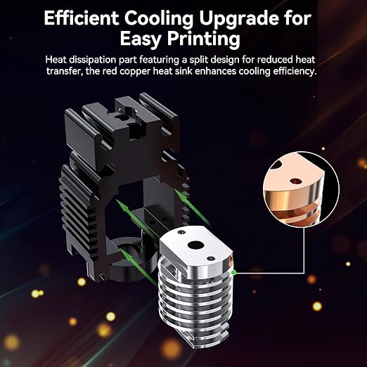 Creality Official Ender-3 V3 SE/KE Hotend Kit,Ceramic Heating Block Kit—Quick-swap Nozzle Kit,High Flow Printing Hotend Kit,300°C High Temperature Resistance,Compatible with Ender 3 V3 SE/KE
