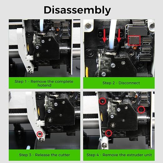 Bamboo Original P1 Series Stainless Steel Extruder Unitt with Dual Gears for Increased Extrusion Force and Filament Break Detection,Compatible with Bambu Lab P1P/P1S 3D Printer