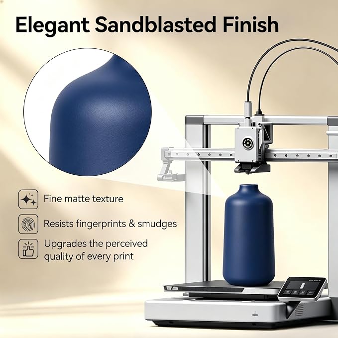 Kingroon Matte PLA Filament 1.75mm 3D Printer Filament Matte Filament 1kg Dimensional Accuracy +/- 0.02 mm (Matte Blue)