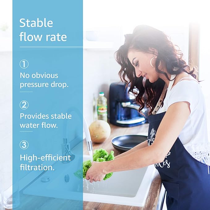 AQUACREST 9601 Water Filter, Model No.AQU-WF55. Replacement for Moen 9601 ChoiceFlo 9600, 9602, 9500, 9501, 9502, Fits F87400, F7400, F87200, 77200, CAF87254, S5500 Series of Moen Faucets