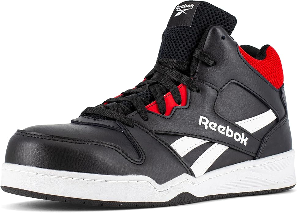 Reebok Work Mens's BB4500 Work High Top Sneaker Black/Red 11.5 X-Wide