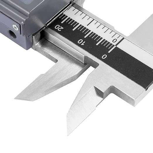 PEC Tools 12" / 300mm Digital Caliper, IP54 Electronic Caliper, ±0.03mm/0.00015" Accuracy, Carbide-Tipped Faces, DIN 862 Certified Tool for OD/ID/Step/Depth Measuring