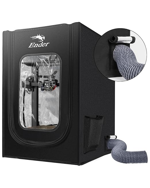 Creality Official 3D Printer Enclosure with Fan Interface Fireproof Dustproof Constant Temperature Dust Cover 480 * 600 * 720mm for Ender 3 V3 SE/KE/Ender 3/Ender 3 Pro/Ender 3V2/Ender 3S1/Neo（no Fan